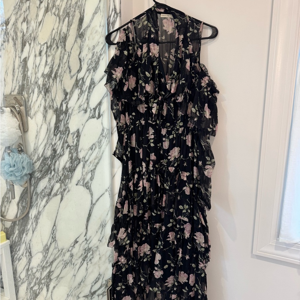Ulla Johnson Floral Black Dress